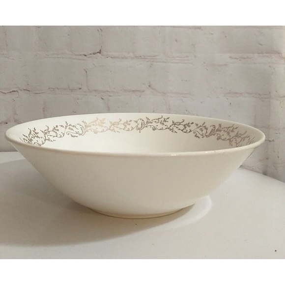 Vintage British Empire Ware "Bouquet" Floral Bowl 22k Gold Gilt 8.5" - Picture 3 of 7